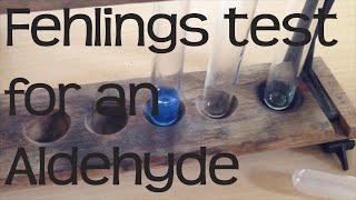 Fehlings test for an Aldehyde  Chemistry ALevel Required Practical [upl. by Anayik]