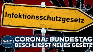 CORONA Covid19 Nach hitziger Debatte stimmt der Bundestag für neues INFEKTIONSSCHUTZGESETZ [upl. by Abdulla182]