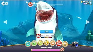 Eat 50 Humans HARBOR Contest GREAT WHITE  Hungry Shark World [upl. by Erehpotsirhc]