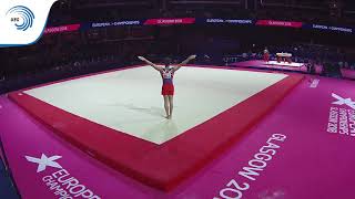 Jamie LEWIS GBR  2018 Artistic Gymnastics Europeans junior qualification floor [upl. by Adnuhsar]