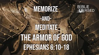 Armor of God Ephesians 61018 Memorize and Meditate with words NIV [upl. by Atnoed]