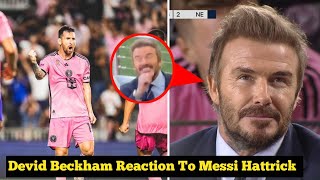 Beckham Reacts To Messis INSANE Hat Trick [upl. by Iorgo]