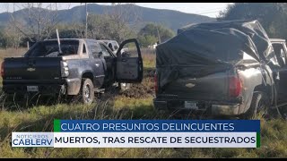 Rescate de secuestrados desata balacera en Cárdenas SLP Cuatro sicarios muertos [upl. by Yasmar]