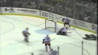 Brent Johnson TKOs Rick DiPietro [upl. by Gayner]