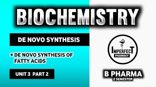 De Novo Synthesis Of Fatty Acids  Fatty Acids  Lipids Metabolism  Biochemistry  B Pharma [upl. by Neysa570]