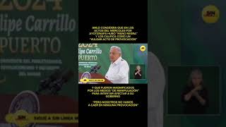 Como quotvulgar provocaciónquot califica AMLO actos vandálicos contra el Palacio Nacional [upl. by Redep]