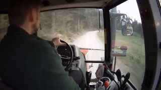 GoPro Haulin timber with MF 5455 and Farma trailer [upl. by Gayelord]