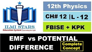 emf and Potential Difference Class 12 Physics Chapter 12 Federal and KPK Board Physics [upl. by Sternberg]