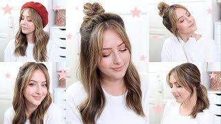 EASY Everyday Hairstyles For Curtain Bangs [upl. by Drape169]