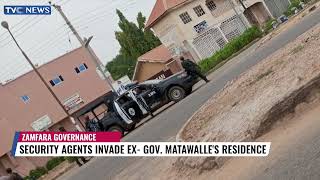 WATCH Security Agencies Invade Former Governor Matawalles Residence [upl. by Tegirb]