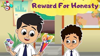 Honest Gattu  Reward For Honesty  English Moral Stories  Cartoon in English  Kids Stories [upl. by Morten488]