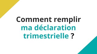 Comment remplir sa déclaration trimestrielle PPARSA [upl. by Ettolrahs]