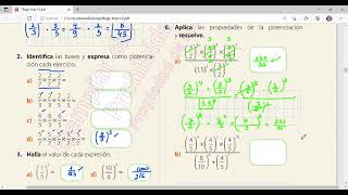 Aplica las propiedades de la potenciación y resuelve Taller de evaluación formativa Parte 4 [upl. by Natanhoj486]