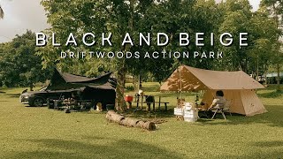 Driftwoods Action Park  Black amp Beige Campers  Naturehike Ango 4 [upl. by Ahsiloc]