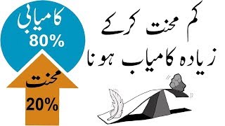 Work less but Achieve more  Pareto Principle  8020 Principal  Urdu  Hindi [upl. by Aseeram]