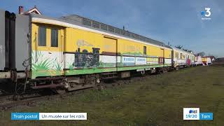 Le musée du train postal arrive en gare de Gaillac [upl. by Euphemie993]