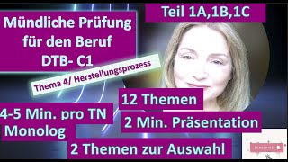 Telc DTBC1 mündliche Prüfung Thema4 [upl. by Selig515]