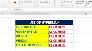 How to create a Hyperlink in excelMS ExcelHyperlink to sheet [upl. by Lavinie]