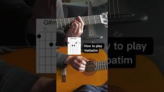 How to play verbatim on guitar shorts guitar guitarmusic beginners tutorial tabs easy cover [upl. by De]