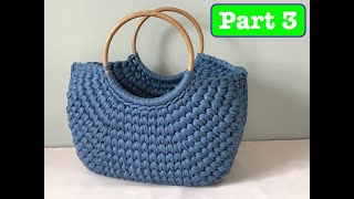 Crochet Basket Bag  Beginner Friendly  Part 3 [upl. by Enineg928]