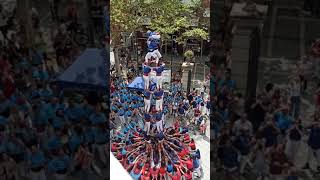 4de8 dels Castellers d’Esplugues per Santa Magdalena [upl. by Adleremse652]