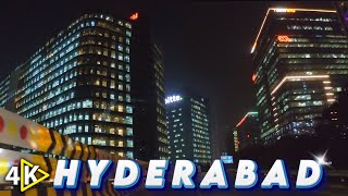 Gachibowli ORR Deloitte  NightView  Shilpa layout flyover  4k Drive Tour in Hyderabad [upl. by Lizzy]