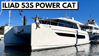 ILIAD 53S POWER CATAMARAN Luxury LongRange OceanCapable Liveaboard Yacht Tour [upl. by Erapsag]