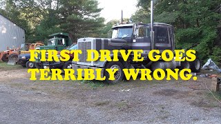 1980 Peterbilt 359 3408 cat first drive goes horribly wrong [upl. by Arehs]