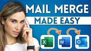 How to Mail Merge in Word Excel amp Outlook  Dynamic Linking between Excel amp Word [upl. by Noscire]