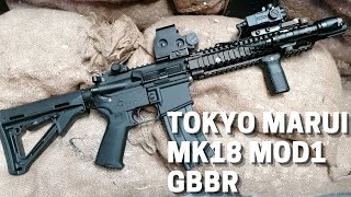 Tokyo Marui MK18 MOD1  the best gasblowback rifle [upl. by Soirtimid]