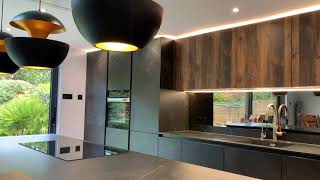 Bronze Toughened Mirror Glass Splashback  Modern Kitchen Design by CreoGlass [upl. by Naltiac668]