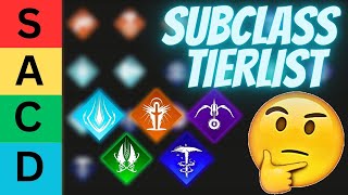 Ranking Every Subclass in Destiny 2 Lightfall Edition [upl. by Kilgore39]