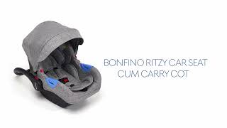 Bonfino Ritzy Car Seat Cum Carry Cot in Linen Fabric [upl. by Radu]