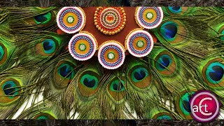 DIYWall decoration Ideas How to make Peacock Feather wall hanging Art with Creativity 262 [upl. by Salomo]