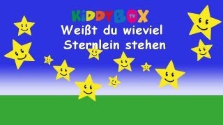 Weißt du wieviel Sternlein stehen  Kinderlieder zum Mitsingen  KIDDYBOX TV [upl. by Yatnuhs741]