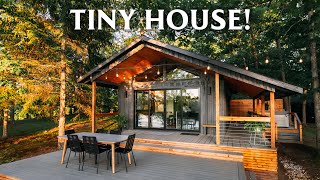 The Coalmont Cabin  Waterfront Tiny House Airbnb Tour [upl. by Llehcar845]