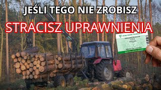 NIE STRAĆ SWOICH UPRAWNIEŃ  Uprawnienia na żurawie leśne  przyczepy  forwardery  harvestery [upl. by Atsed]