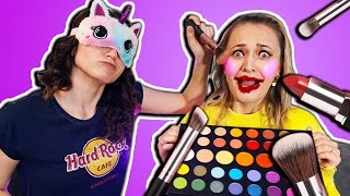 BLIND MAKE UP CHALLENGE Dania SCHMINKT Bianca blind mit Morphe Benefit Too Faced Produkten [upl. by Sacks]