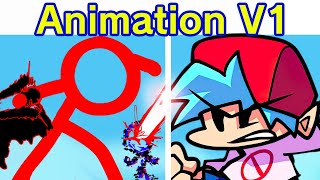 Friday Night Funkin VS Animation V1 FULL WEEK  Cutscenes Animation vs Minecraft vs FNF Mod [upl. by Blaseio]