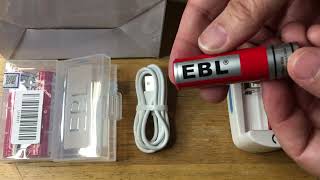 EBL Battery Charger amp Liion 18650 3000mAh Rechargeable Batteries Review 3722 [upl. by Tyrrell]