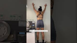 🤗A simple elongation exercise for scoliosis [upl. by Einnod]