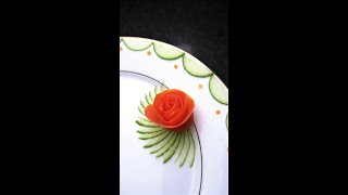 Cucumber 🥒 Garnishes  Garnishing Ideas  Vegetable Garnish  Food Art  Plate Presentation shorts [upl. by Culberson332]