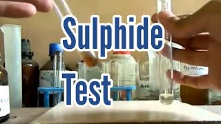 Testing Sulphide [upl. by Hayton]