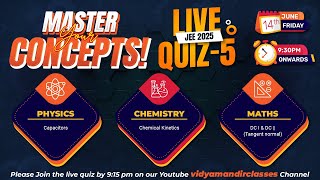 quot⚡️ Live Quiz Challenge 5 Conquer JEE 2025 with VMC Join Now JEE Advancequot [upl. by Nnyltiak]