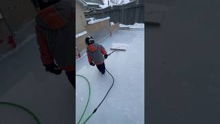 Home made mini Zamboni prototype flooding our backyard ice rink [upl. by Airolg]