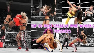 Top 50 Most Creative WWE Womens Finishers Of All Time  Collab With Untouchable Goddess [upl. by Anaila]