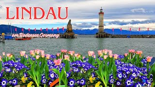 Lindau Germany🇩🇪 Frühling in Lindau Walk 2024Die wunderschöne Altstadt am Bodensee4K Walking City [upl. by Haney]