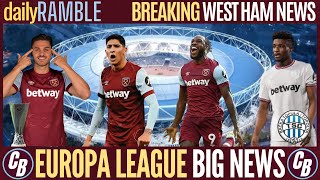 ALVAREZ INJURED  KUDUS ON WEST HAM  EUROPA LEAGUE NEWS [upl. by Oicinoid]