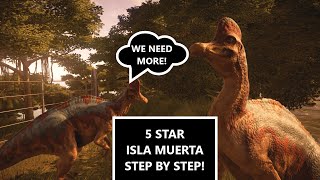 Jurassic World Evolution How To 5 Star Isla Muerta Step by Step WalkthroughTutorial EP 2 [upl. by Avonasac34]