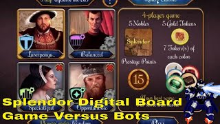 Splendor Digital Board Game Versus Bots [upl. by Jordon]